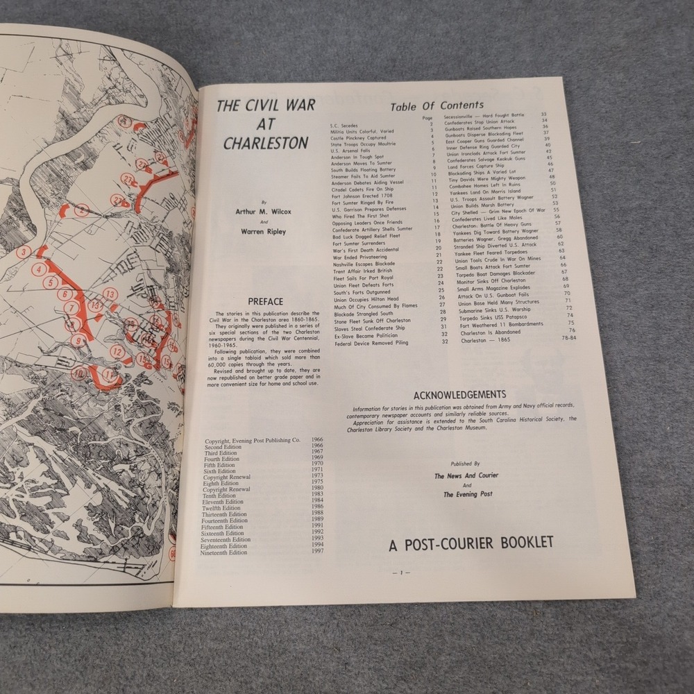 The Civil War At Charleston Post-Courier Booklet Wilcox Ripley 1997 19th‎ Ed - Picture 3 of 3